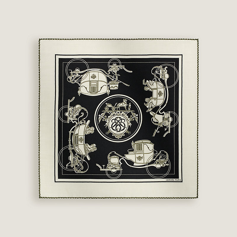 Ex-Libris scarf 45 - Black | Hermès Singapore